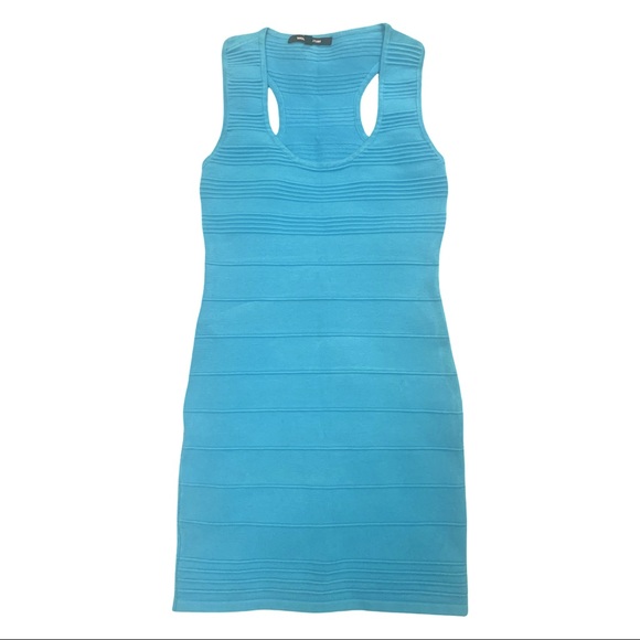 Turquoise bodycon mini dress - Picture 2 of 4